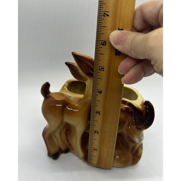 Vintage Shawnee USA Ceramic Pottery Planter Pot Deer Fawn 721 Rare Ohio - Picture 6 of 8